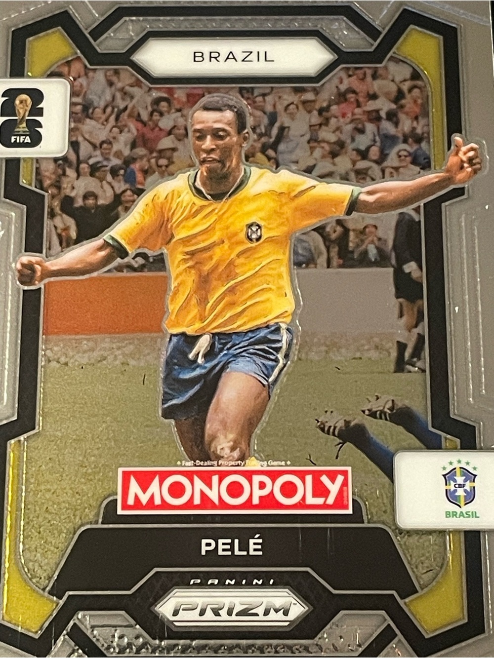 2026 Panini Prizm Monopoly FIFA World Cup #16 Pele Brazil Base Card - Picture 3 of 6